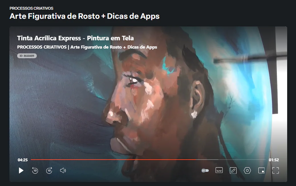 Aula do curso Acrílica Express dentro da área de membros