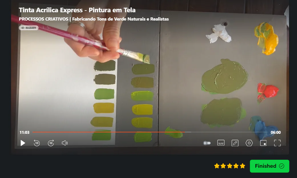 Aula de processos criativos: fabricando tons de verde naturais e realistas na paleta