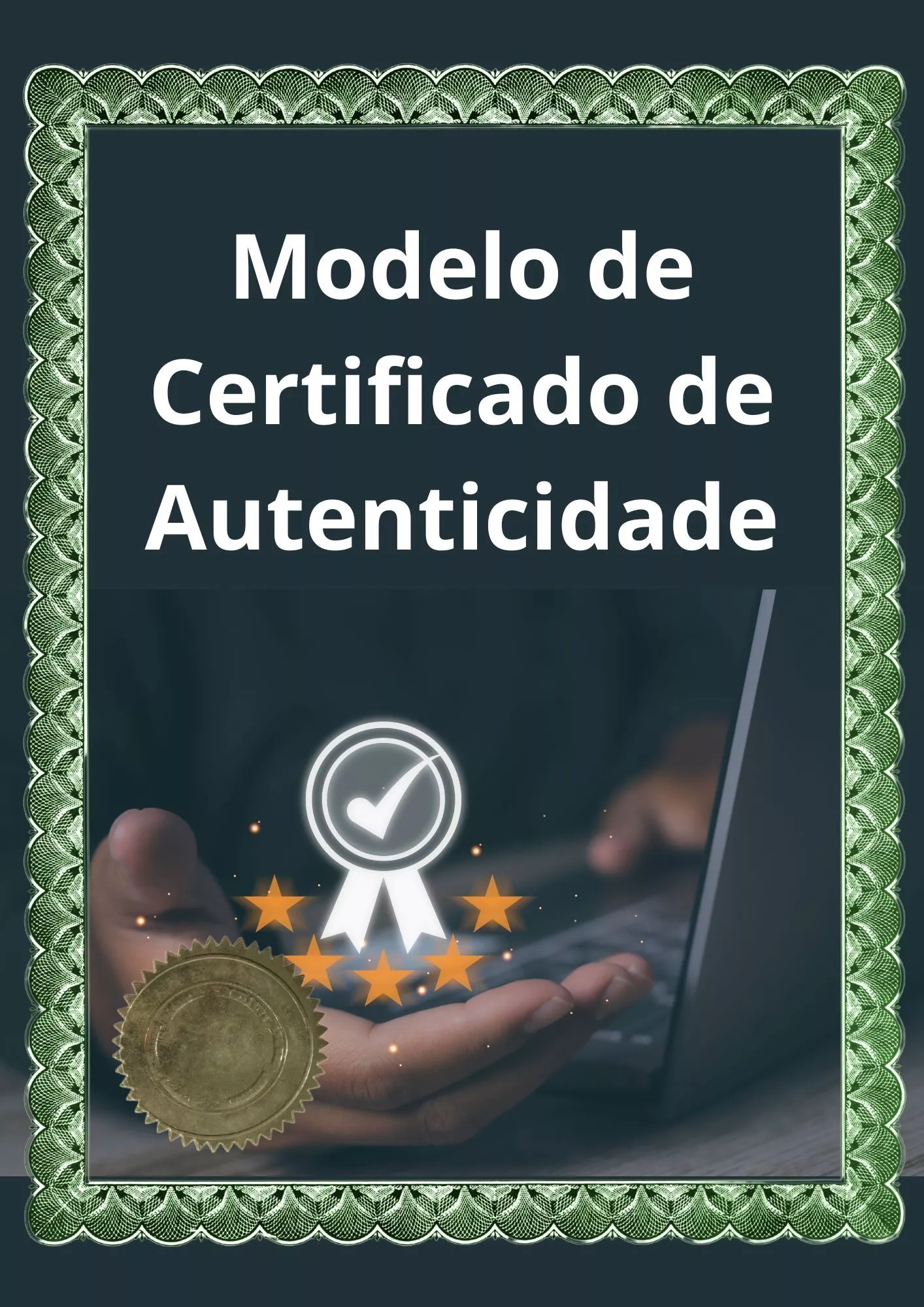 Capa do Modelo de Certificado de Autenticidade de obra de arte