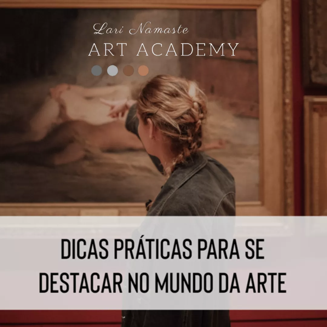 Capa do e-book Como se Destacar no Mundo da Arte, com dicas práticas
